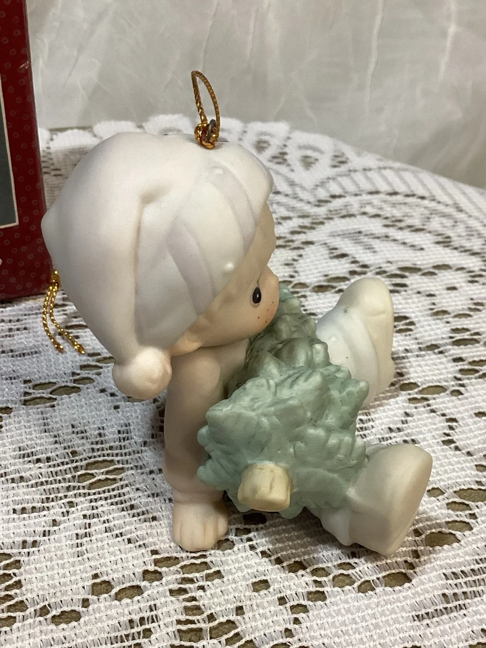 Precious Moments Don't Let the Holidays Get You Down Ornament 1990 New in Box